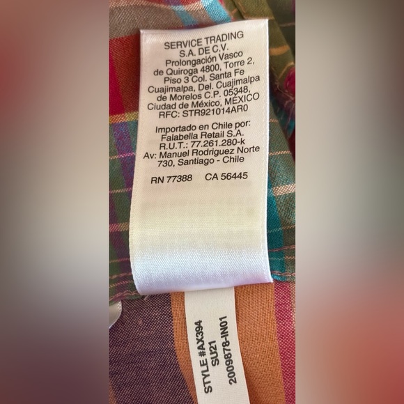 J.Crew Indian Madras Popover Half-button front design Men’s size XS - Picture 6 of 7